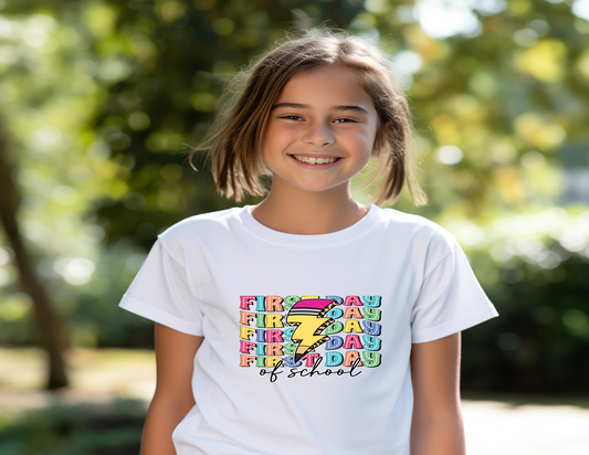 Back to school Short Sleeve T-shirts-HAPPY 1ST DAY LIGHTENING BOLT