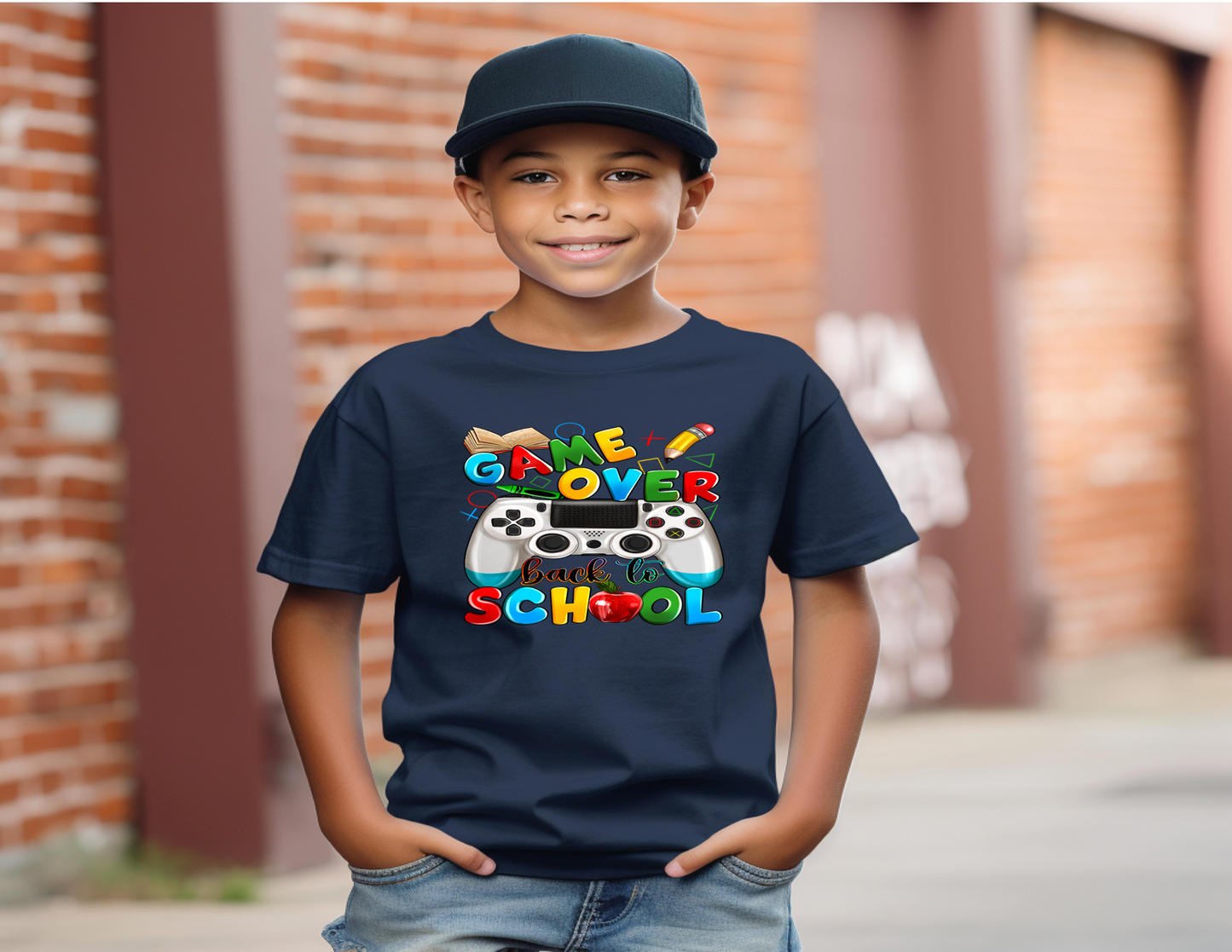 Back to school Short Sleeve T-shirts-GAME OVER