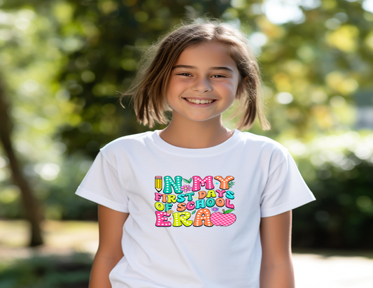 Back to school Short Sleeve T-shirts-IN MY FIRST DAY OF SCHOOL ERA