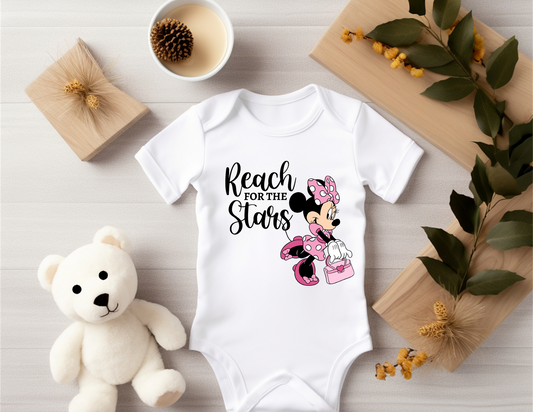 ONESIES-GIRL MOUSE REACHING FOR THE STARS